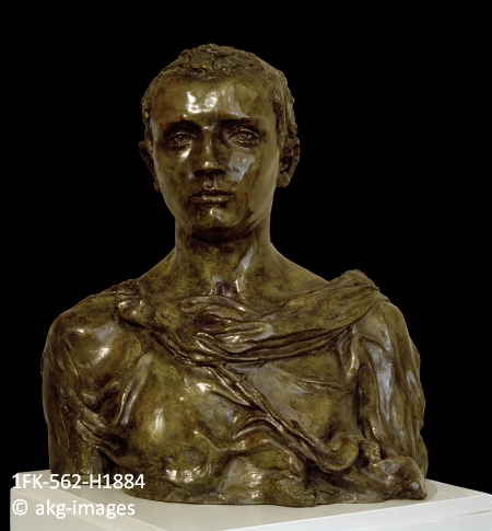 1FK-562-H1884 Camille Claudel's bronze sculpture of her brother Paul, 1884 akg-images