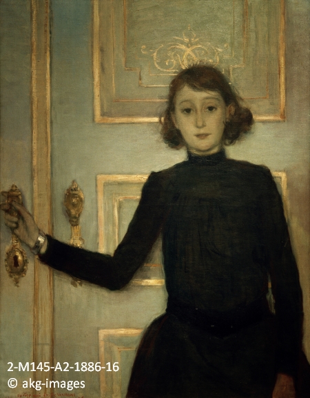 2-M145-A2-1886-16 Theo van Rysselberghe's 1886 portrait of Marguerite van Mons akg-images