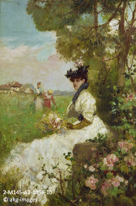 2-M145-A2-1896-10 Vincenzo Severino, In a Summer Meadow, 1896 akg-images