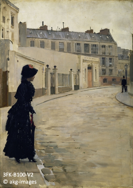 3FK-B100-V2 Jean B�raud, L'attente, rue de Chateaubriand, � Paris, circa 1890 akg-images / Erich Lessing