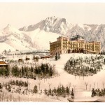 Montreux, Grand Hôtel de Cuax im Schnee / Photochrom