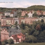 Karlsbad, Blick zum Westend / Postkarte