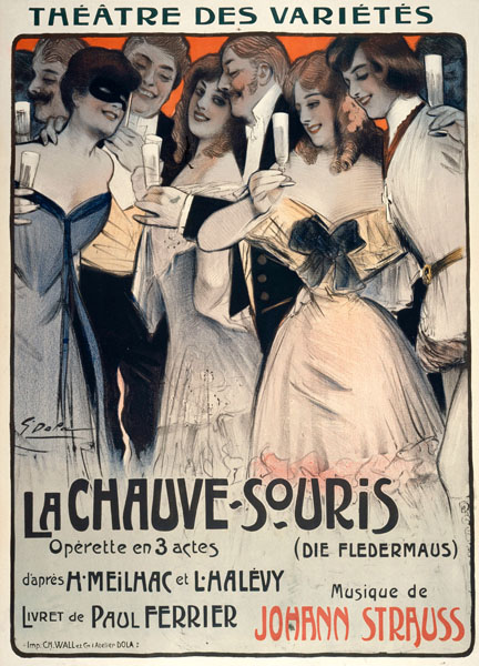 J.Strauß, Fledermaus / Plakat G.Dola